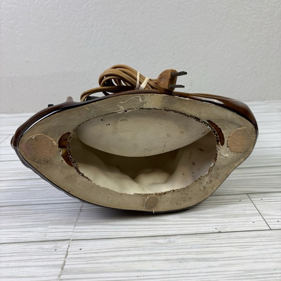 Vintage MCM Horse And Foal Lamp Light Ceramic Brown Works Read Description - Picture 9 of 10